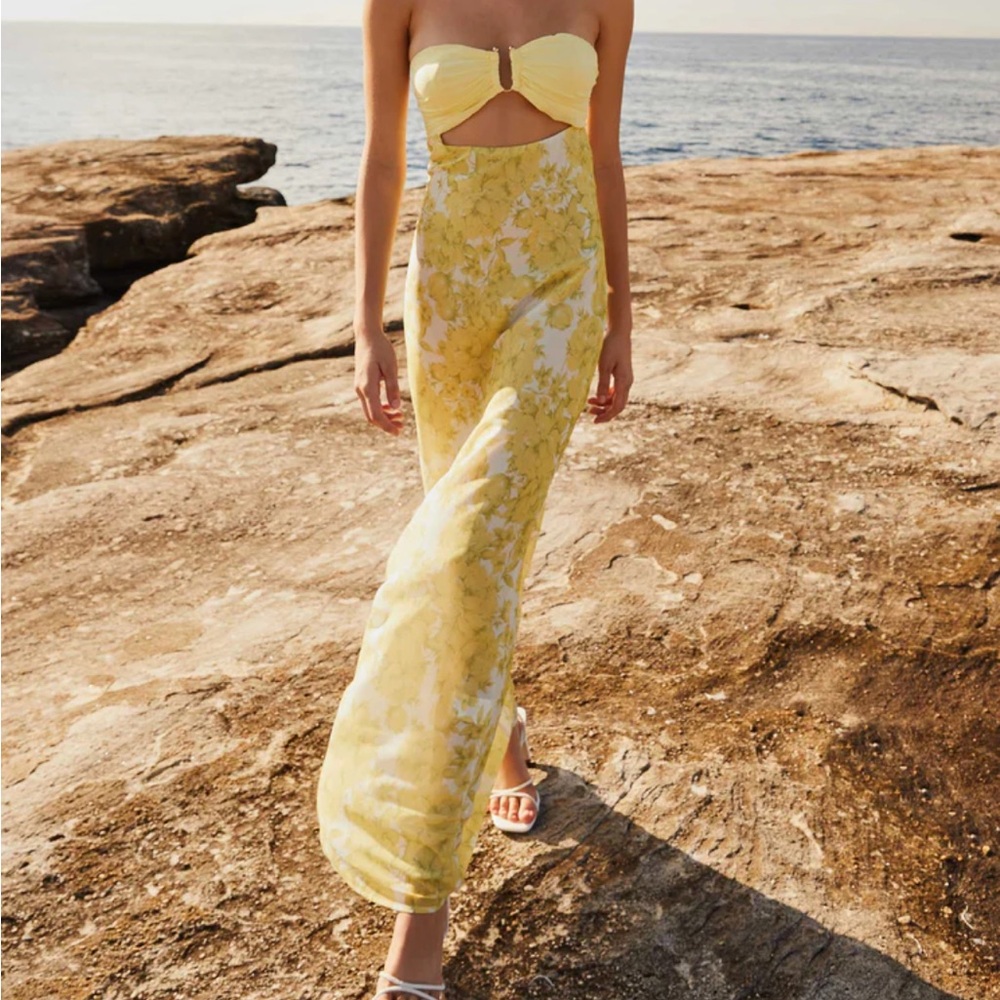Peppermayo Tropicana maxi dress - daffodil